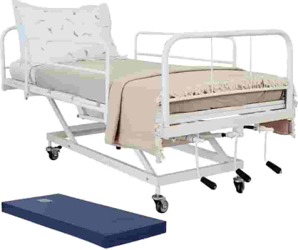 Cama hospitalar Pratisse 3 movimentos manual + Colchão D33