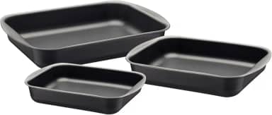 Jogo de Assadeiras de Alumínio com Revestimento Interno Antiaderente com 3 Peças, Grafite, Tramontina