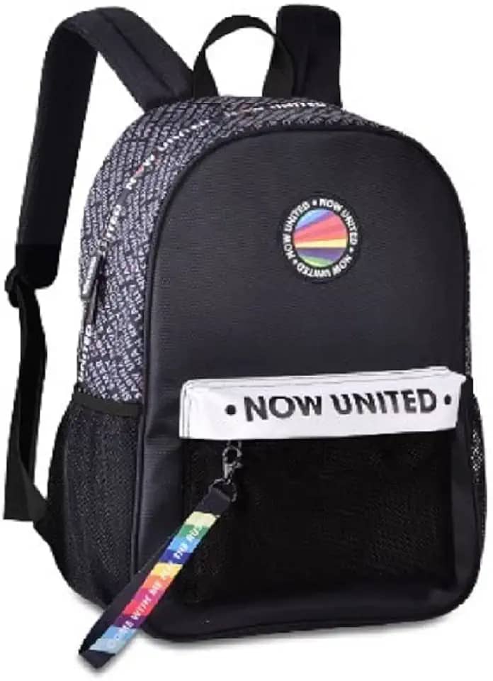 Mochila De Costa Escolar Oficial Now United Preto