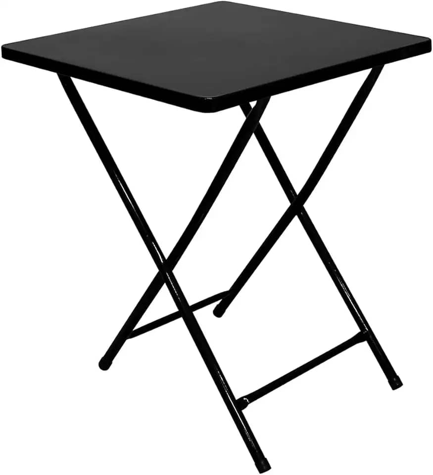 Mesa Dobrável De Bar Restaurante Cozinha Aço Ferro Preto
