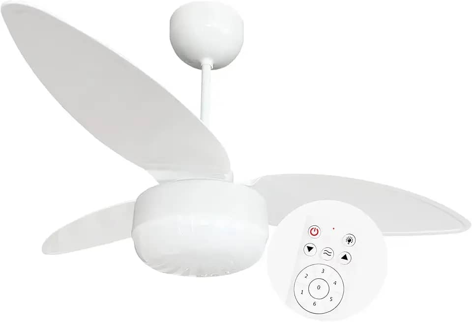 Ventilador Teto Zonda Bivolt Inverter Para 2 Lâmpadas + Controle