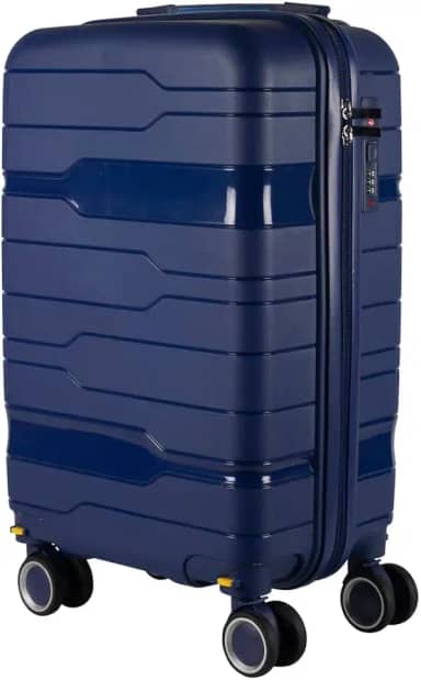 Mala de bordo em Polipropileno 4 rodas 360º - AeroMalas Japão (Azul Escuro)