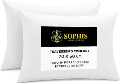 Travesseiro Macio 50X70cm Fibra Siliconada Antialérgico Anti Ácaro Toque Macio Pluma Capa de Algodão Percal Lavável na Máquina de Lavar 180 fios Suporte Macio Tecido Matelassê Perfil Médio (2)