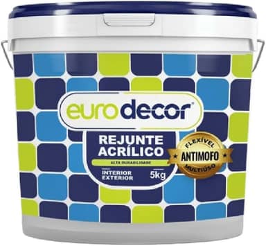 Rejunte Líquido Acrílico 5KG Antimofo Banheiro Interno e Externo + Aplicador (Grafite)