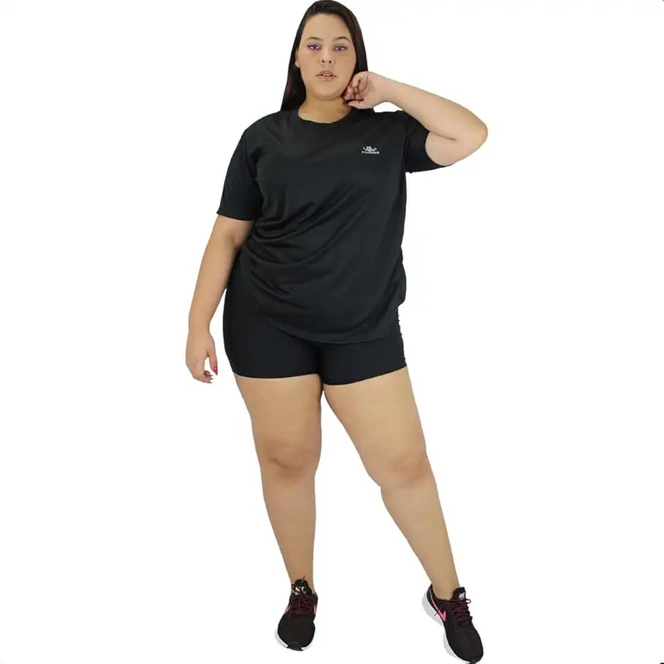 Camiseta Dry Fit Plus Size Feminina – Academia & Fitness | Alta Elasticidade, Anti Suor e Conforto