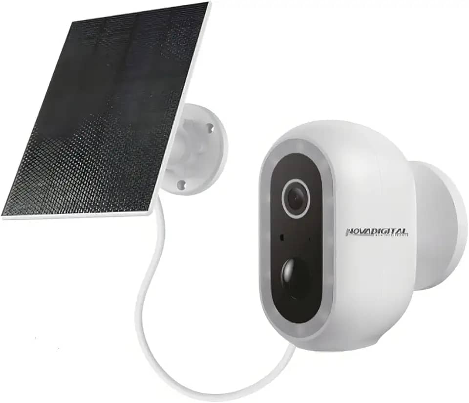Camera De Segurança Inteligente Com Bateria e Painel solar Compativel com Alexa Google Home