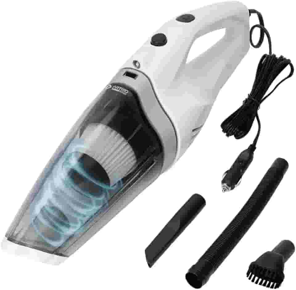 Aspirador De Pó Para Carro Portátil Automotivo Artiko Turbo Wiper 100W Com Lanterna 12V