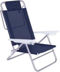 Mor - Cadeira Reclinável Alumínio 6 Posições Summer Azul Royal