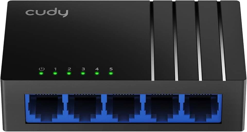 SWITCH CUDY 5 PORTA PRETO MODELO GS105D