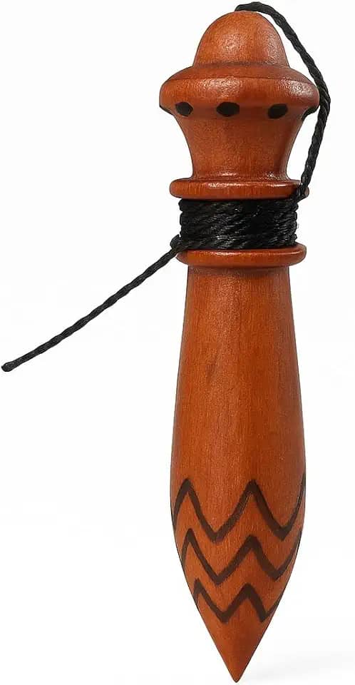 Radiestesia Pêndulo Artesanal De Madeira Com Chumbo E Lastro