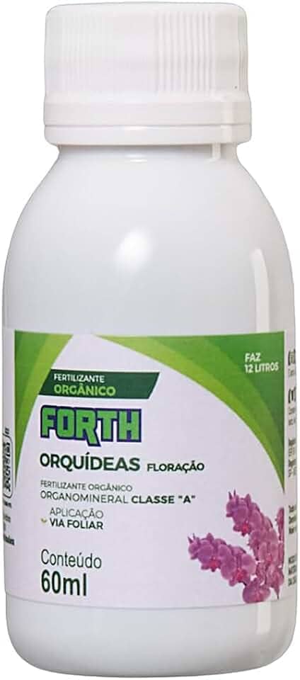 Adubo Forth Orquídeas Floração, Fertilizante Mineral, NPK (Nitrogênio, Fósforo, Potássio), 02-14-08, Alta Concentração, 60ml