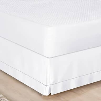 Saia para Cama Box Queen Bia Enxovais Branco Tecido