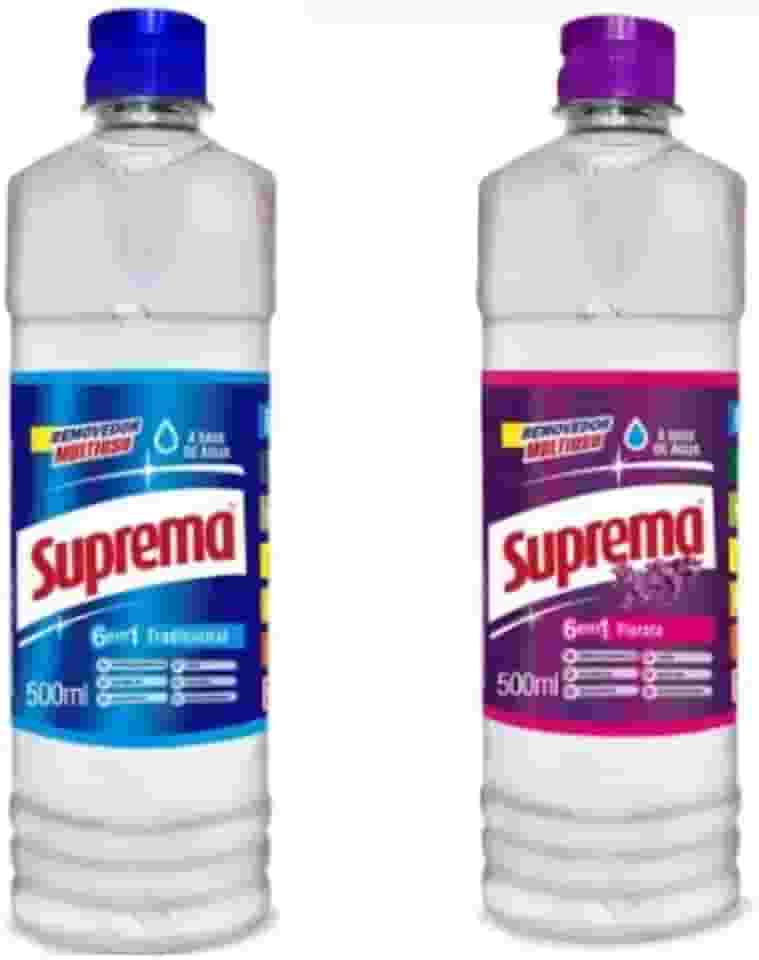 Kit 2 Removedores Multiuso Suprema, 500ml, Florata e Tradicional para Limpeza Geral