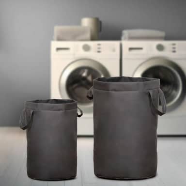 Cesto De Roupa Suja Brinquedos Organizador Multiuso Dobrável Grande 48L e 75L Guarde Bem (Cinza, 75L)