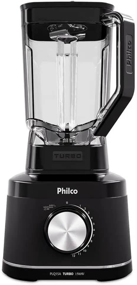 Liquidificador Philco 1500W 12 velocidades 3,1L Facas com 6 Lâminas PLQ15A 127W
