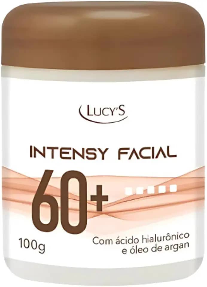 Creme Facial Rosto 60 Para Rugas Antirrugas Antissinais com Ácido Hialurônico e Óleo de Argan 100g
