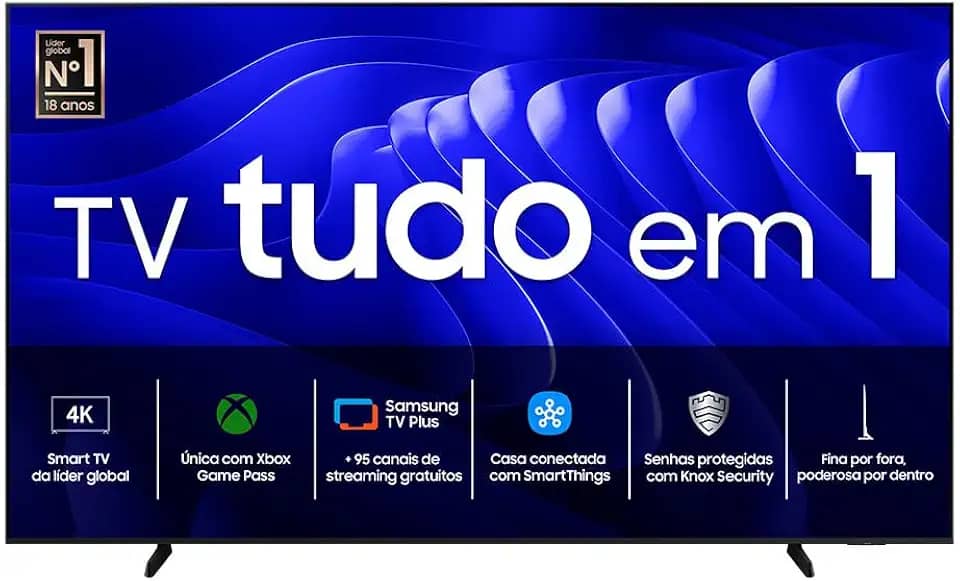 Samsung Smart Super Big TV 98" Crystal UHD 4K 98DU9000 2024, Processador Crystal 4K, Painel até 120Hz, Alexa built in 98"