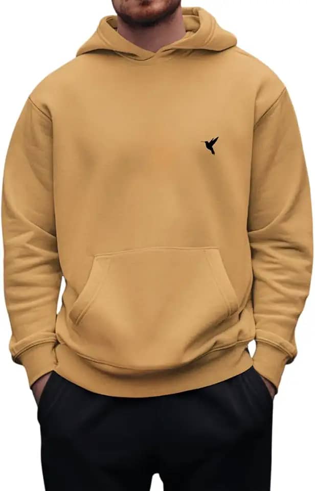 Blusa Moletom Masculino Flanelado Com Capuz Estampa Básica