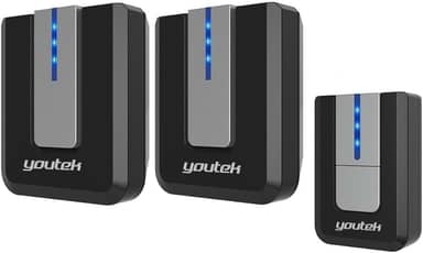 Campainha Sem Fio Dupla Até 300 Mts 52 Toques 2 Receptores Longo Alcance