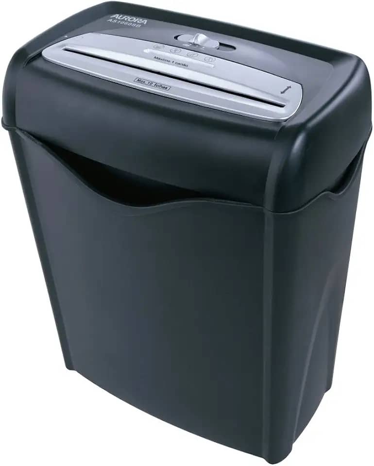 Fragmentadora De Papel 10 Folhas Aurora AS1060SB 220v Cesto 13,2L