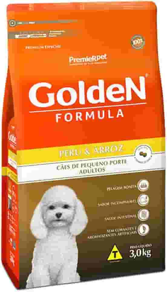 Premier Pet Ração Fórmula Golden Para Cães Adultos De Porte Pequeno Sabor Peru E Arroz 3Kg Para Todas Pequeno Adulto