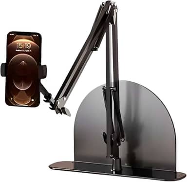 Braço Suporte Articulado Flexível Giratório De Mesa Para Celular Tablet