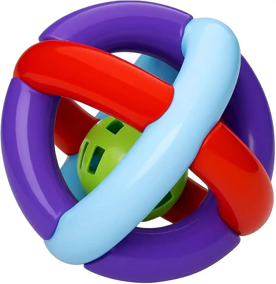 Bola Maluquinha para Bebês - Brinquedo Sensorial e Educativo - Cores sortidas