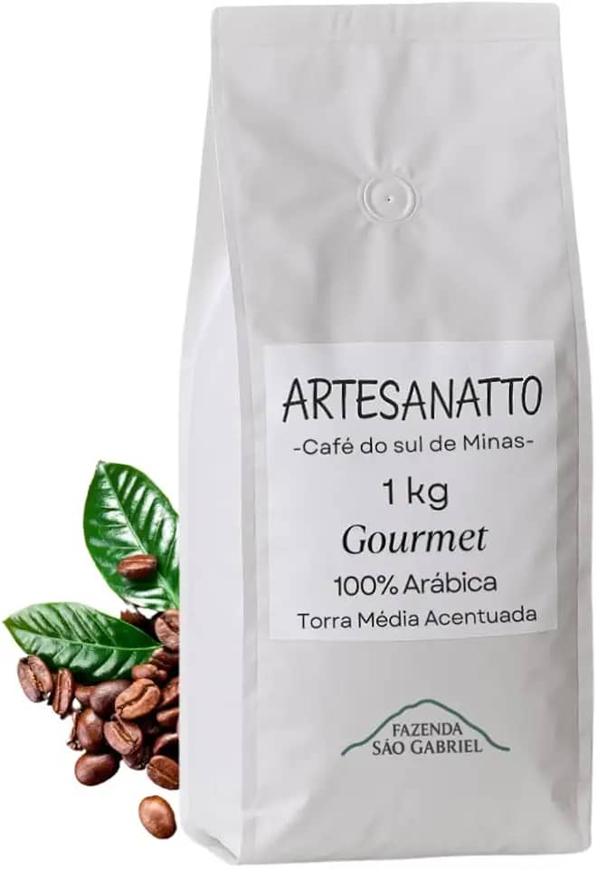 Café Gourmet Grãos 100% Arábica 1kg Torra Média Acentuada - Cultivo de Altitude no Sul de Minas Guaxupé - Sabor Equilibrado Aroma Envolvente Graos Selecionados