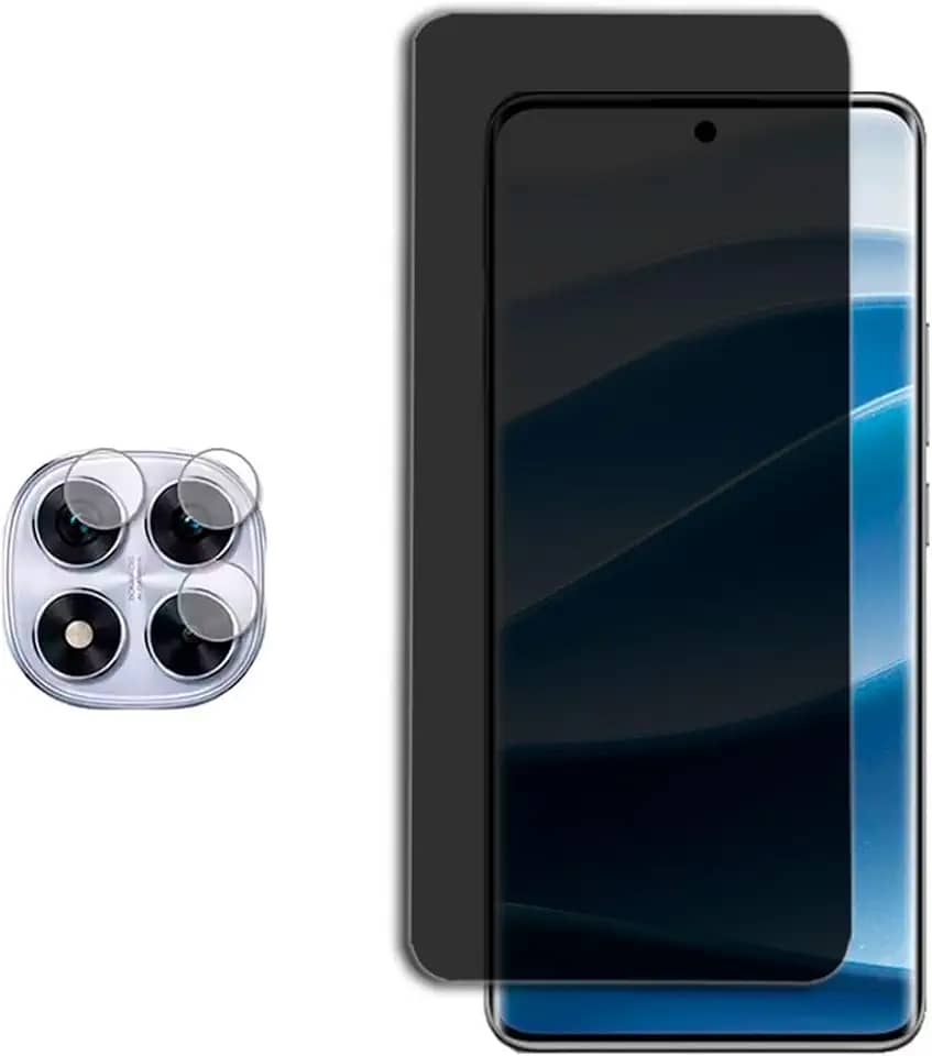 CORONITAS Película Privacidade 5D para Xiaomi Redmi Note 14 Pro 5G, Película Protetora Lente Camera Hidrogel, Anti-curioso, Fumê, Acompanha Kit Aplicação