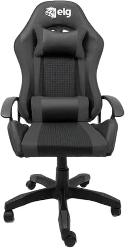 Cadeira Gamer Syrax Ergonômica com Ajuste de Altura e Estrutura Reforçada que Suporta 120kg Preta - CH36BK ELG