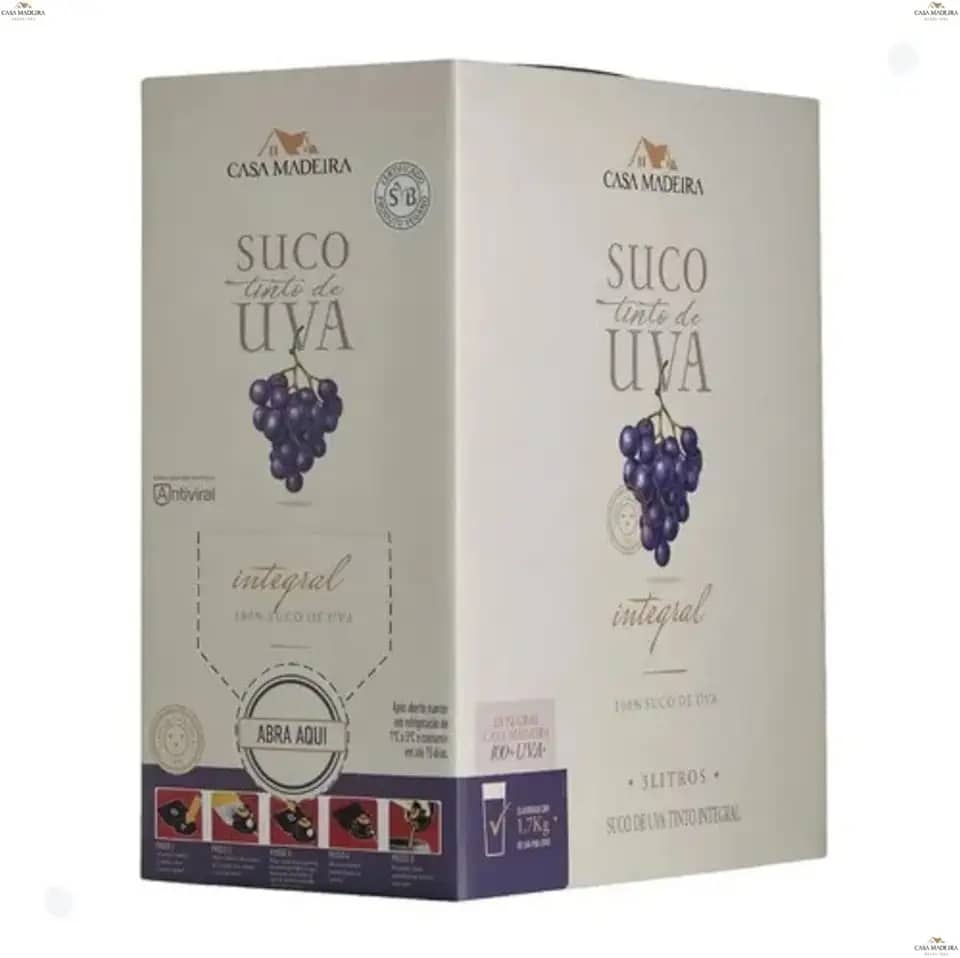 Suco de Uva Integral Casa Madeira - 3 Litros Bag in Box