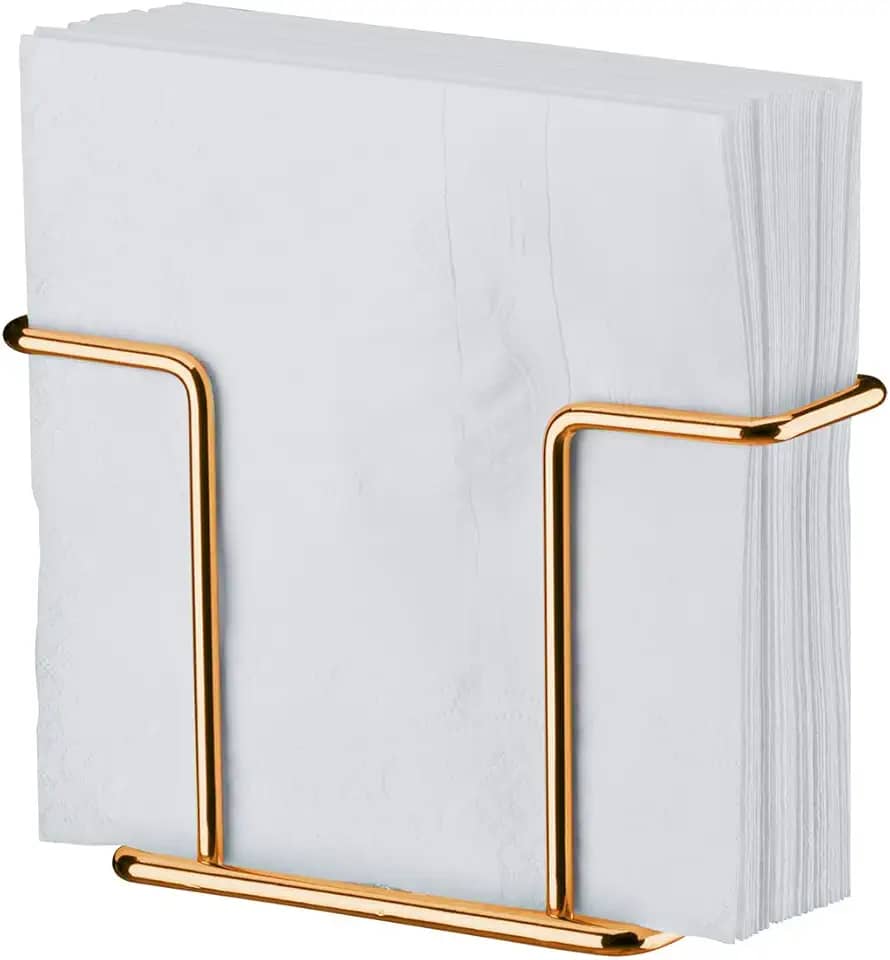 Porta guardanapos pequeno dourado - Linha Caffè - Future