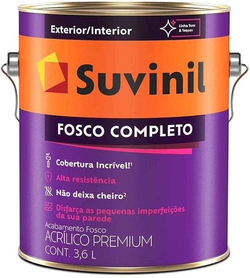 Tinta Suvinil acrilico fosco completo 3,6L - Branco Neve - 53398916