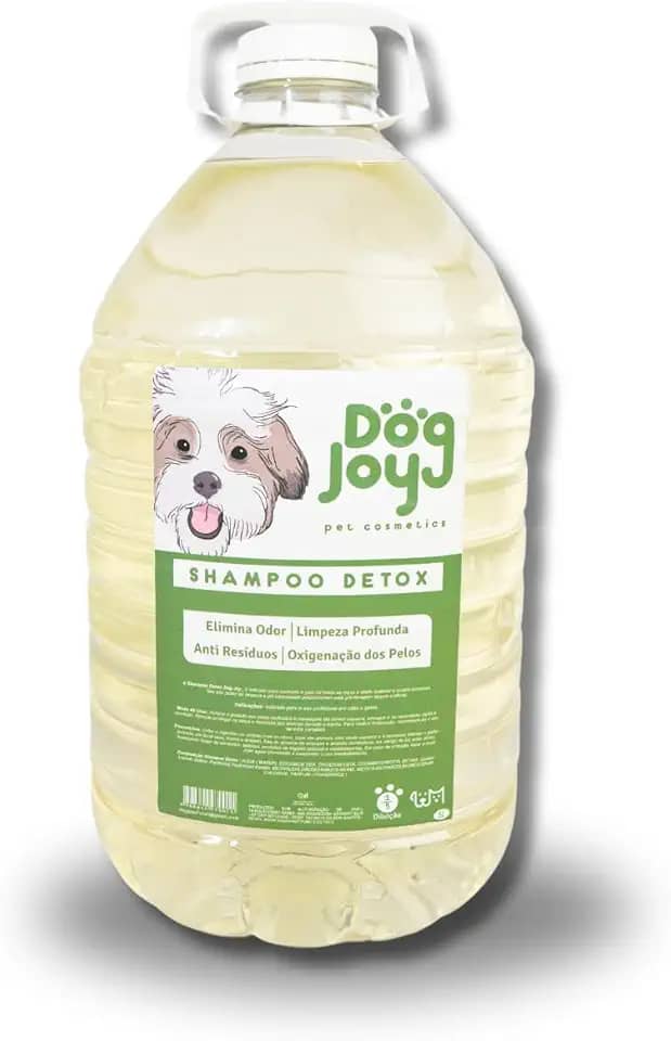 Shampoo Pré-lavagem Detox Pet Shop Neutralizador de Odores Concentrado Para Cachorro e Gato Profissional Banho e Tosa 5 Litros Dog Joy