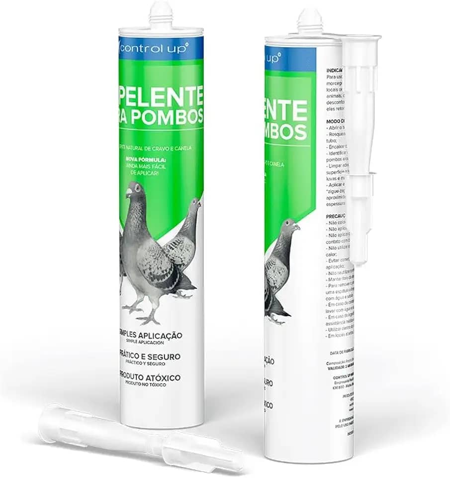 Kit 3 Gel Repelente Pombos Morcegos Control Up Atóxico 240g Cartucho