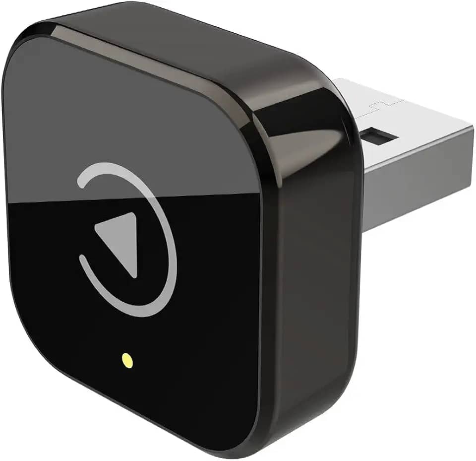 Adaptador Wireless CarPlay Android Auto 2 em1, Conversor de Cabo para Sem Fio, Compatível com iOS e Android,Plug & Play, Encaixe Angular Discreto,Sem Atrasos para Carros 2016+.