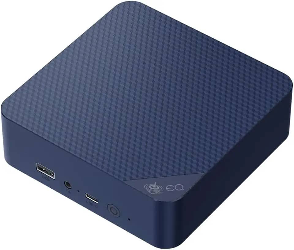 Mini PC EQ14 N150 Intel Alder Lake 16GB RAM DDR5 500GB SSD Windows 11 Pro Computador Compacto Para Trabalho Escritório Home Office Wi-Fi 6 HDMI 4K Silencioso e Potente