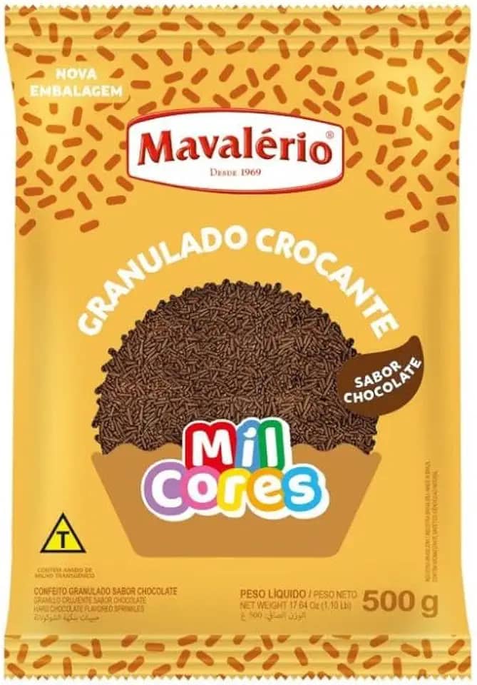 MIL CORES Granulado Crocante Sabor Chocolate 500 grs. - 2 Pack. / Sprinkles Chocolate Flavor 17.64 oz. - 2 Pack.