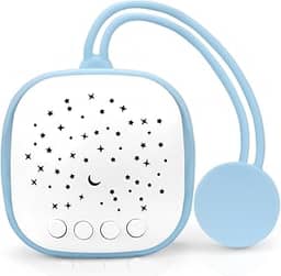 Matefet Ruído Branco Portátil, Ruído Branco Natural Múltiplo, Instrumento de Sono Pacificador, Luz Colorida Da Noite, Melhor Relaxamento com O Sono, Capa de Silicone, Gancho Portátil