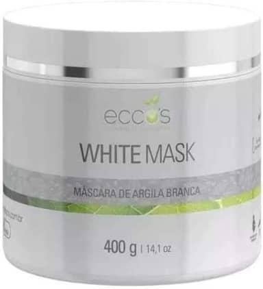Máscara De Argila Branca Eccos Cosméticos 400g White Mask Tipo de pele:Todos
