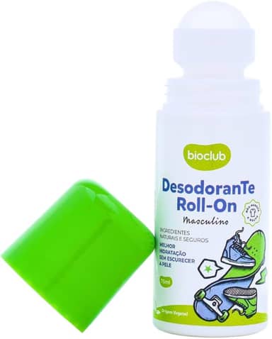 Desodorante Infantil Hipoalergênico Vegano e Orgânico Para Crianças Não Mancha Roupa Protege a Pele e Hidrata Bioclub Masculino 75ml