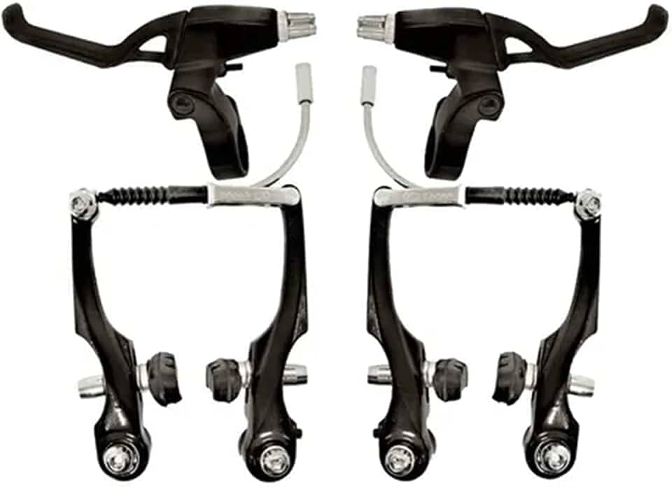 FREIO V-BRAKE COM MAÇANETA DE ALUMINIO PRETO P/BICICLETA