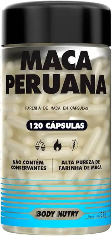Maca Peruana Premium 2500mg 100% Pura Pote 120 Cápsulas Matéria Prima Importada Para Homens e Mulheres | Energia Resistência