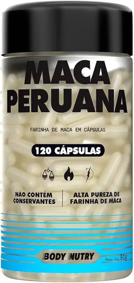 Maca Peruana Premium 2500mg 100% Pura Pote 120 Cápsulas Matéria Prima Importada Para Homens e Mulheres | Energia Resistência