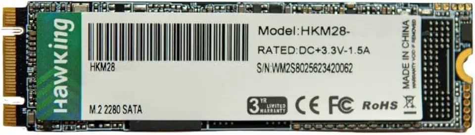 SSD SATA M.2 2280 Hawking 256GB Leitura 500MBs Escrita 450MBs