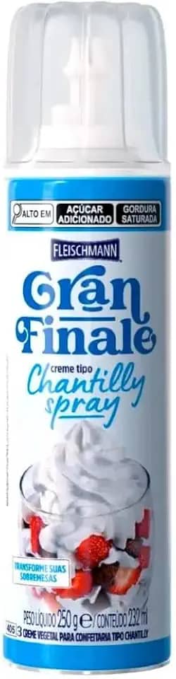 Creme Chantilly Fleischmann Gran Finale Frasco 250g Spray
