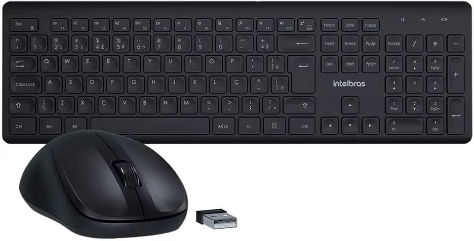 Combo Teclado e Mouse CSI50 Sem Fio Preto Intelbras
