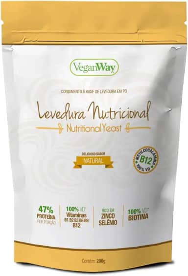 Levedura Nutricional Em Pó Sabor Natural 200Gr - Nutritional Yeast - Veganway