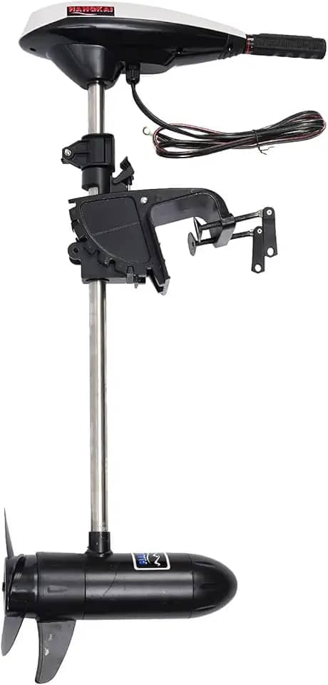 Motor De Pesca De Empuxo De 45lb Ip67/ce - Motor De Cobre De Grau Marítimo Com Engrenagens 5f/2r & Suporte Anti-corrosão - Hélice Otimizada Para Caiaque/barco