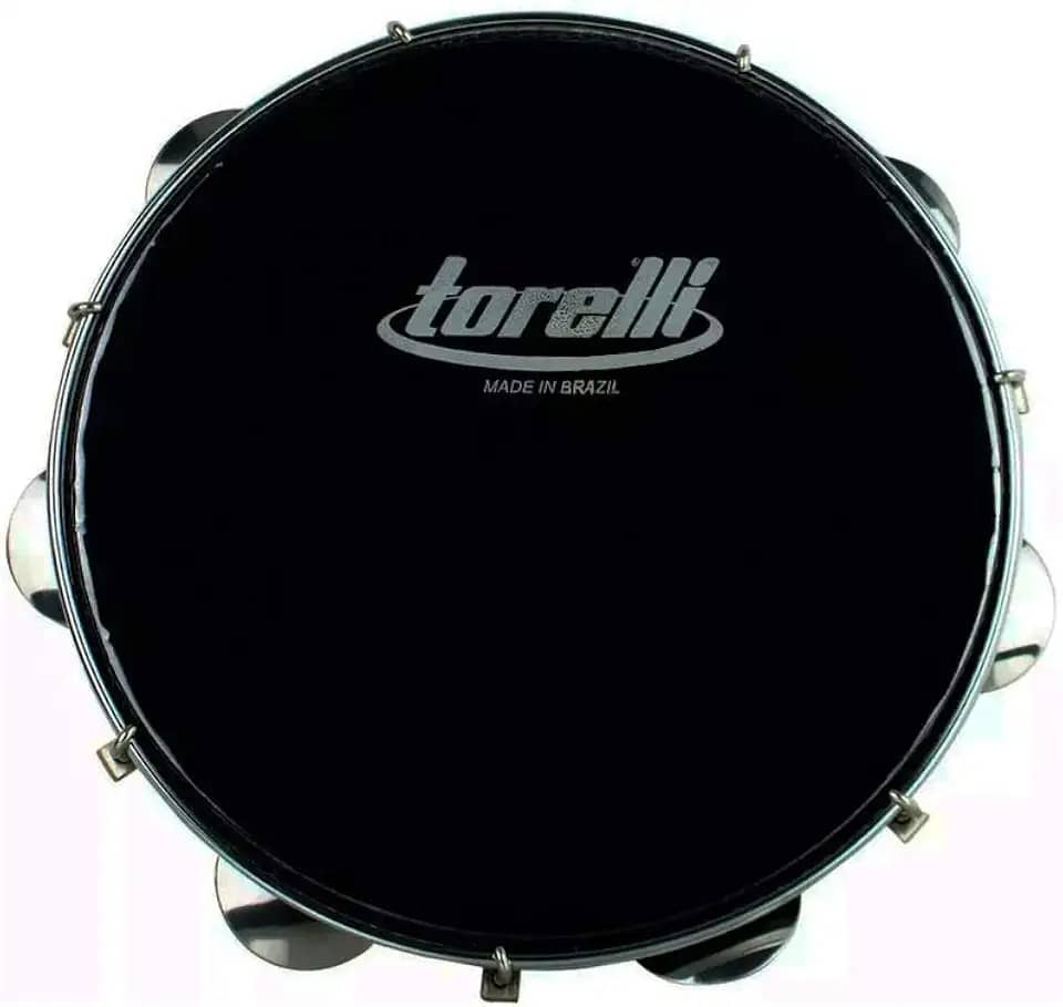 PANDEIRO INJETADO BLACK 10'' PRETO C/PELE PRETA